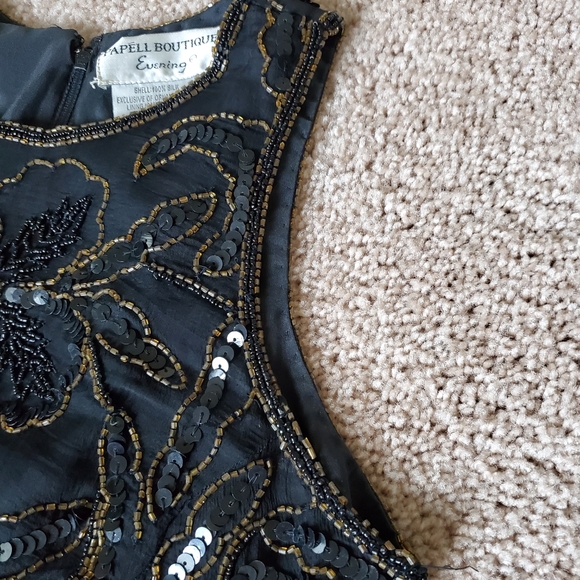 Papell boutique evening beaded dress 8 - Picture 3 of 15